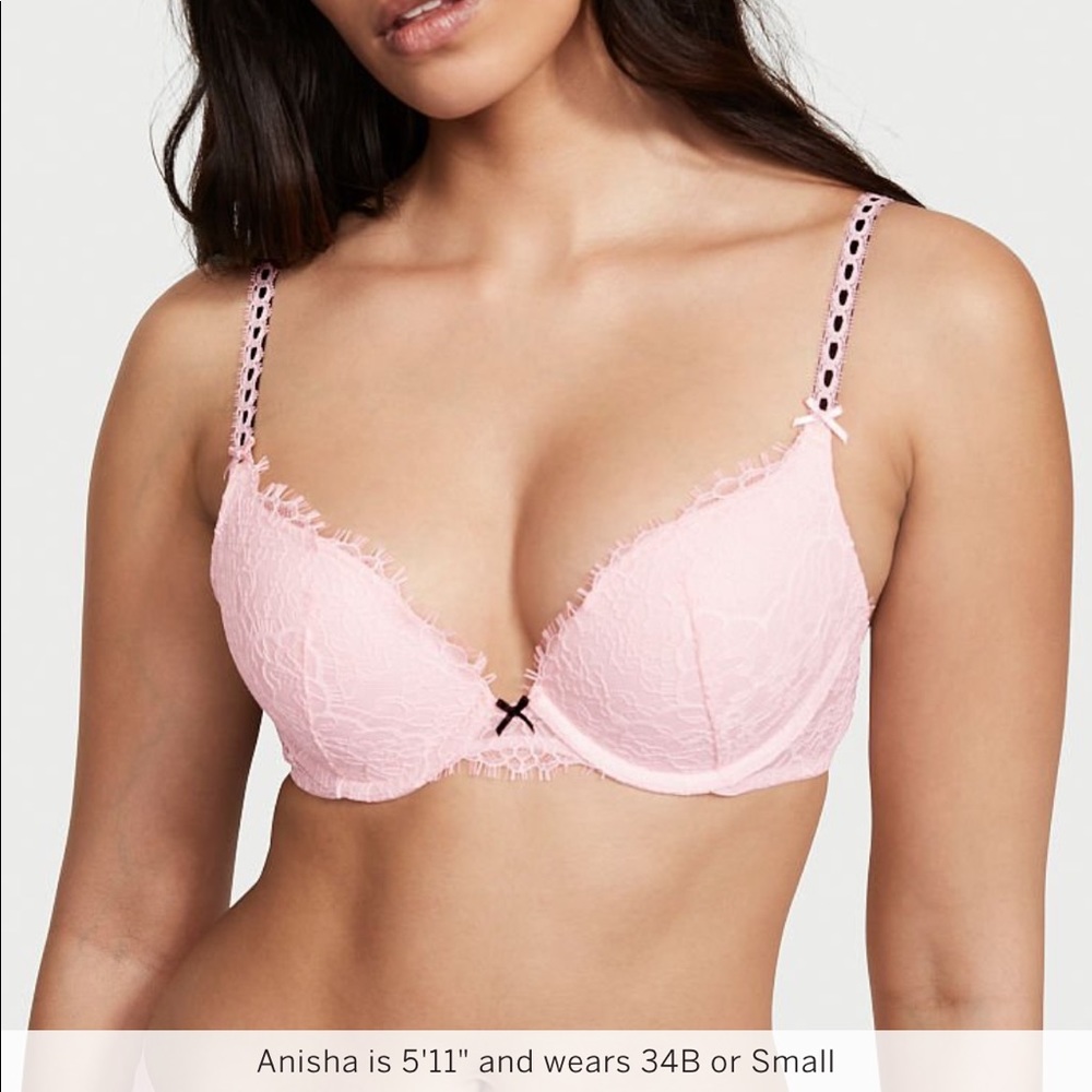🆕NEW VS Pink The Date Lace Push Up Bra